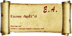 Eszes Agád névjegykártya